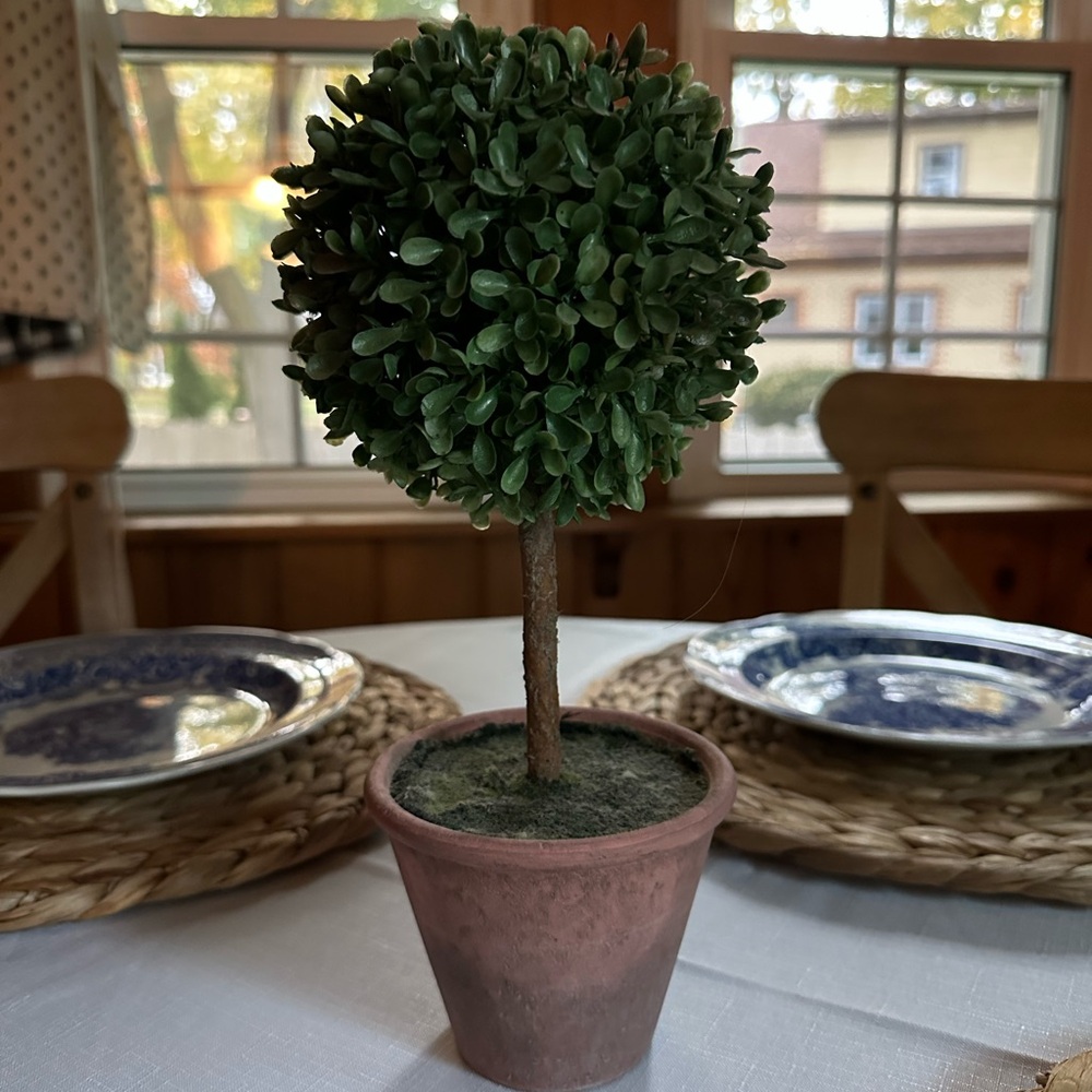 SOLD!! Set of 3 Artificial Topiary Tree in Terracotta Pot